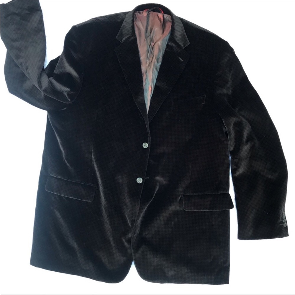 Pronto moda crushed velvet blazer jack coat brown